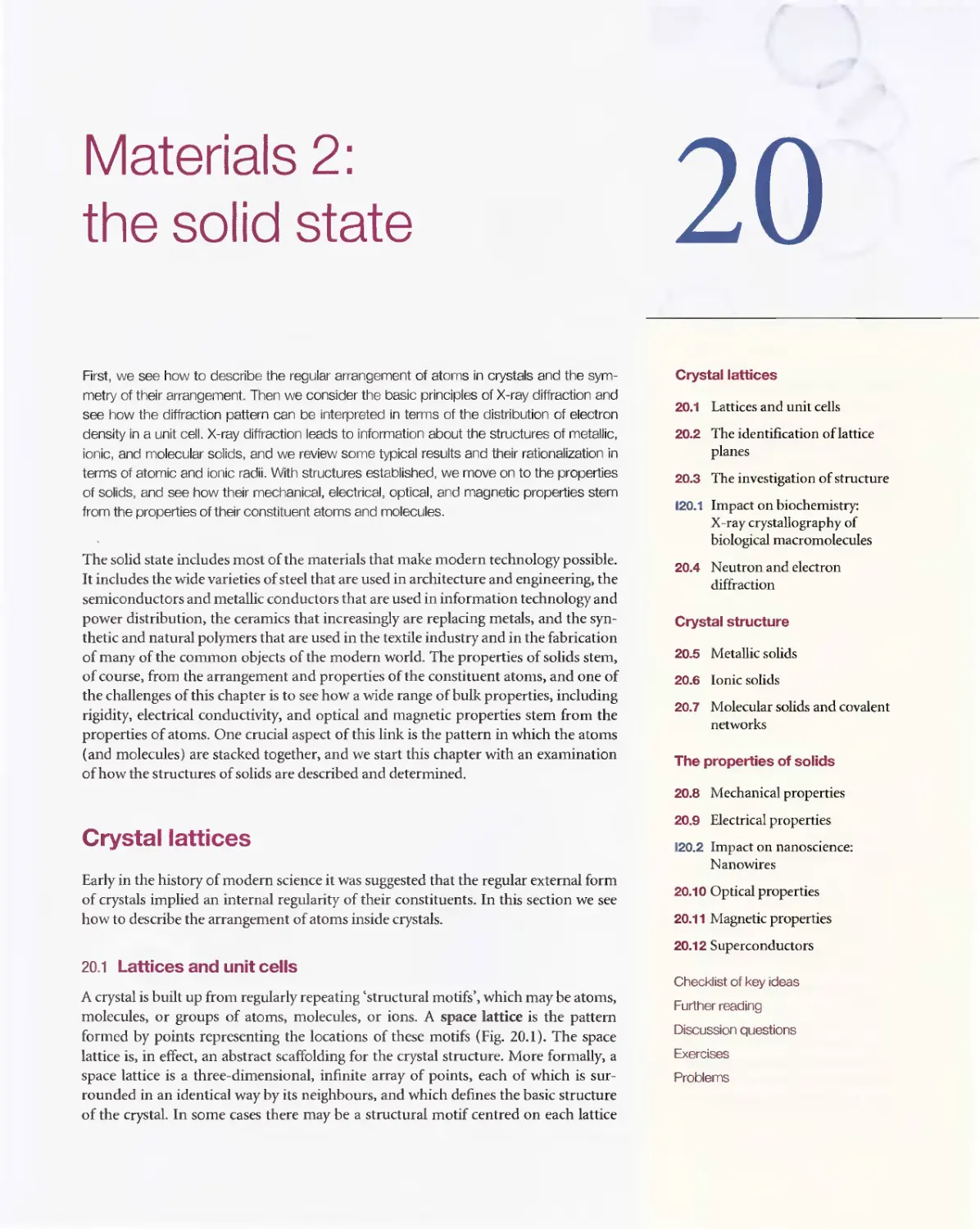 20 - Materials 2 - The solid state