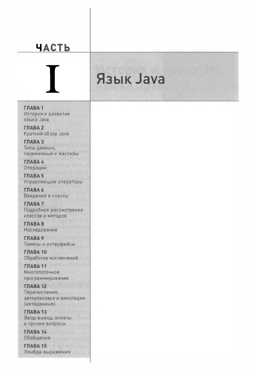 Часть 1. Язык Java