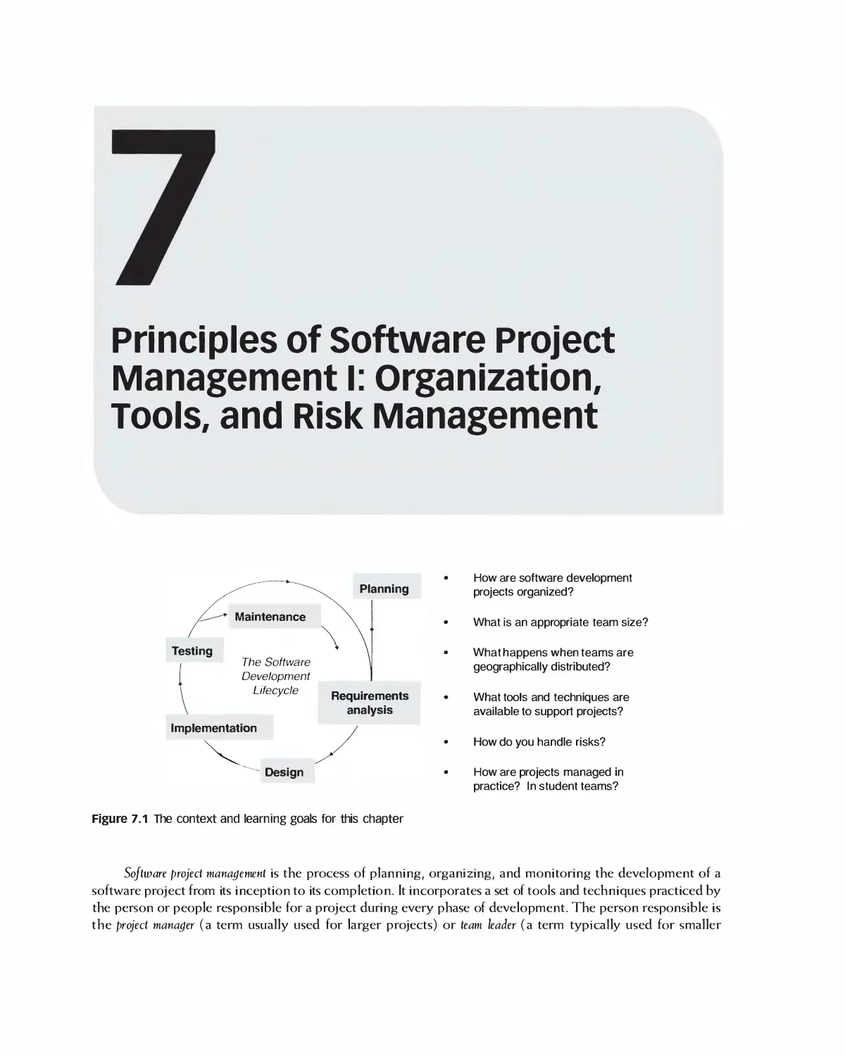 PART III: Project Management
