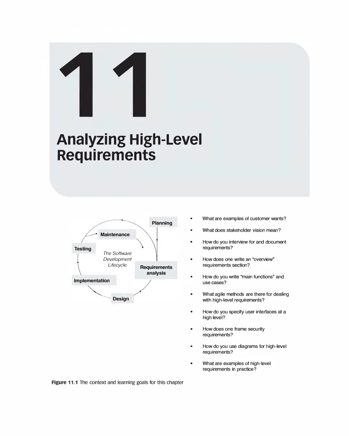 Chapter 11: Analyzing High-Level Requirements