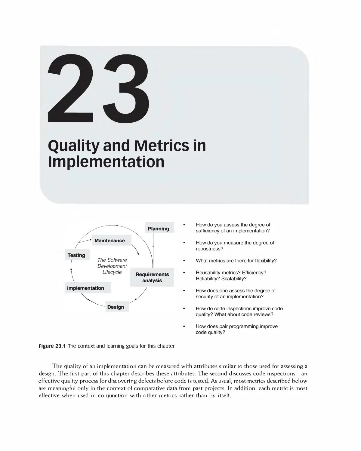 Chapter 23: Quality and Metrics in Implementation