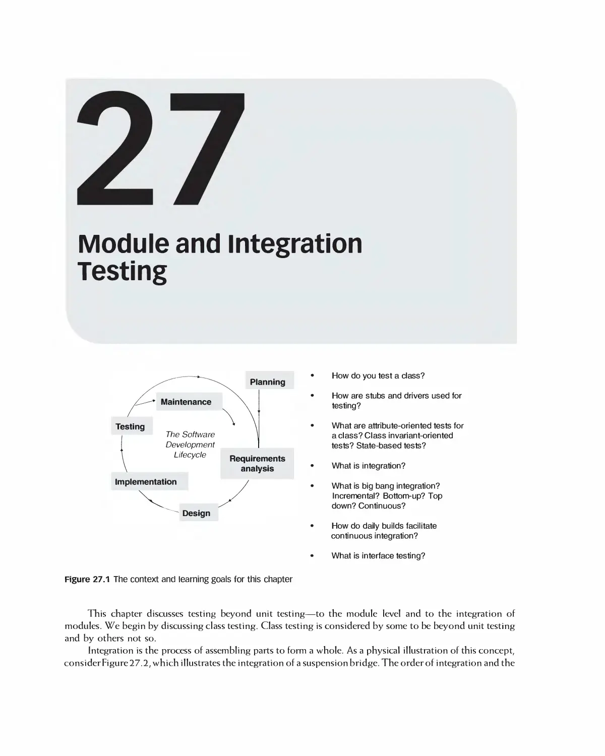 Chapter 27: Module and Integration Testing