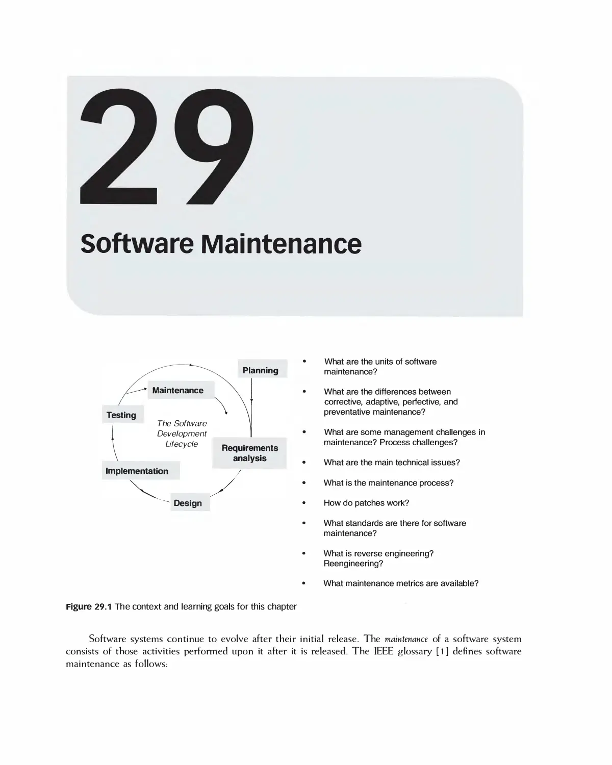 Chapter 29: Software Maintenance