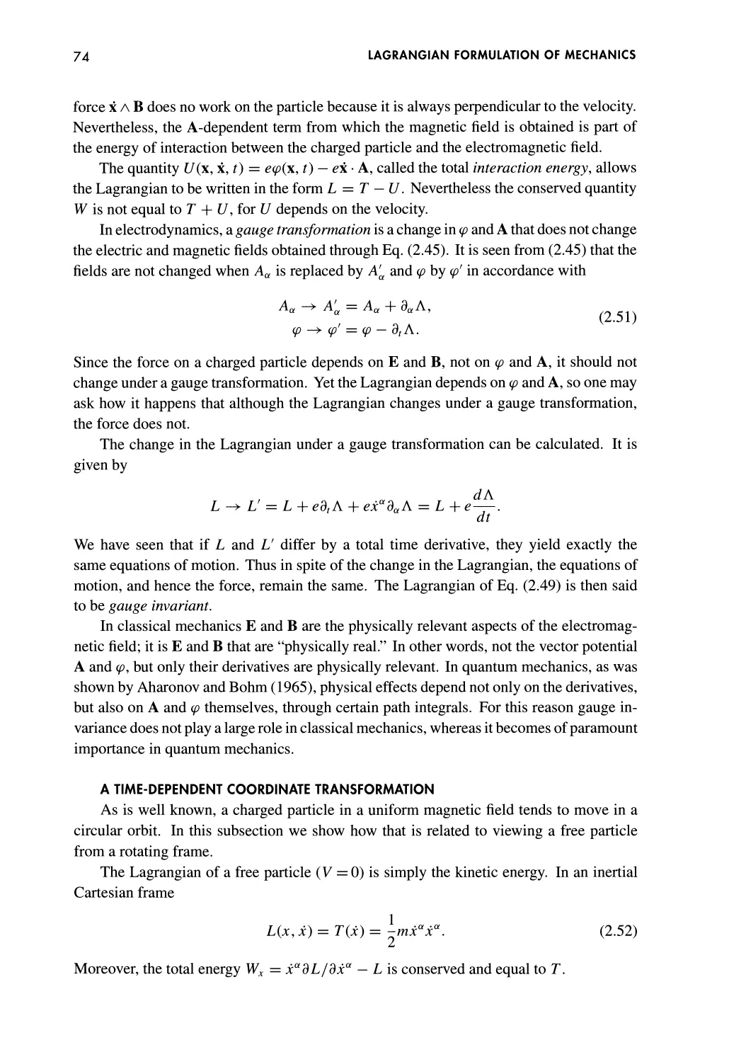 A Time-Dependent Coordinate Transformation