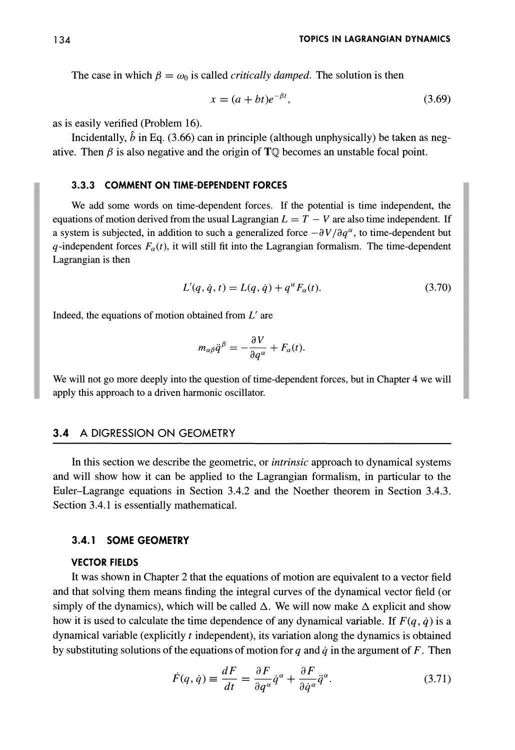 3.3.3 Comment on Time-Dependent Forces
3.4 A Digression on Geometry