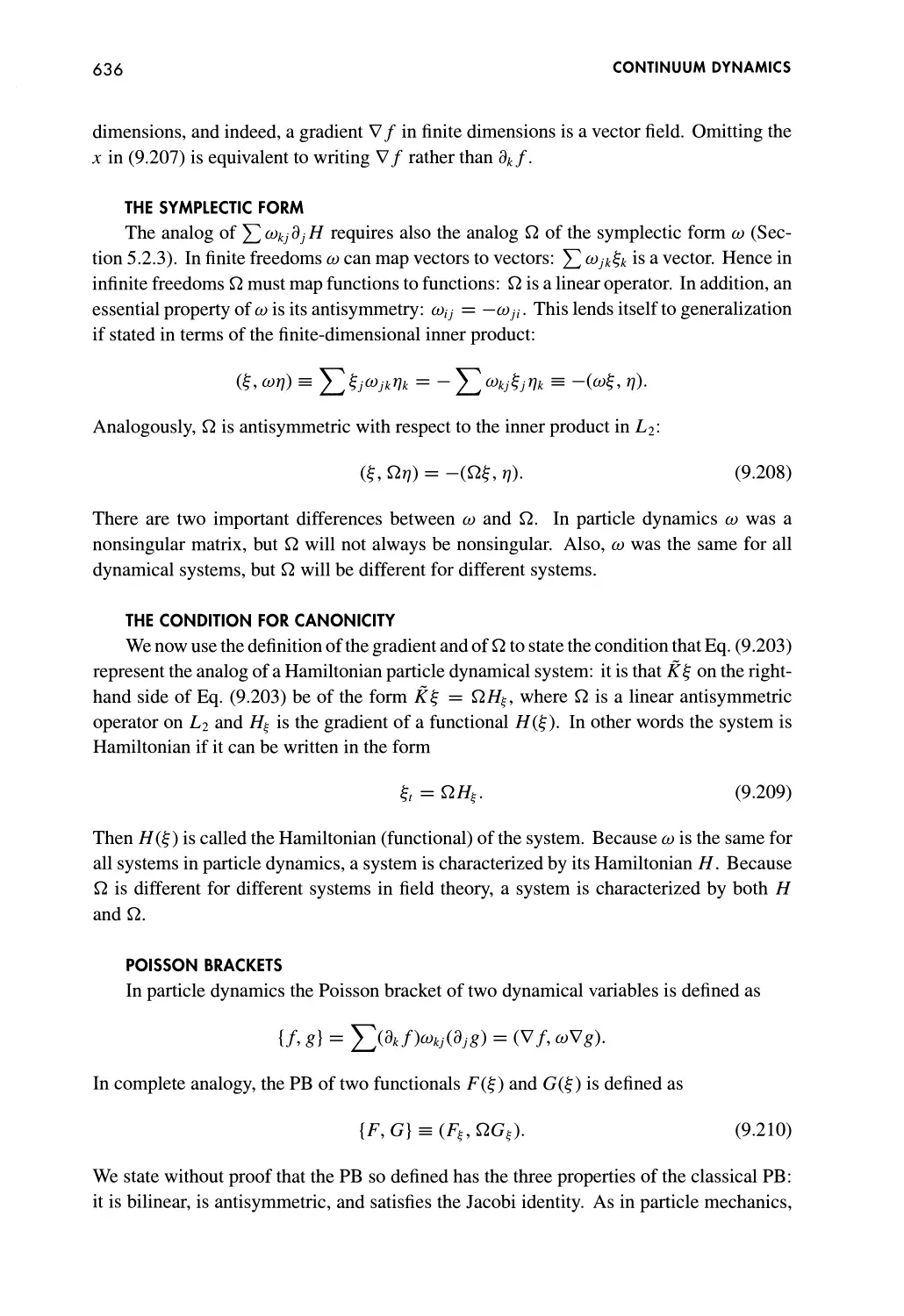 The Symplectic Form
The Condition for Canonicity
Poisson Brackets