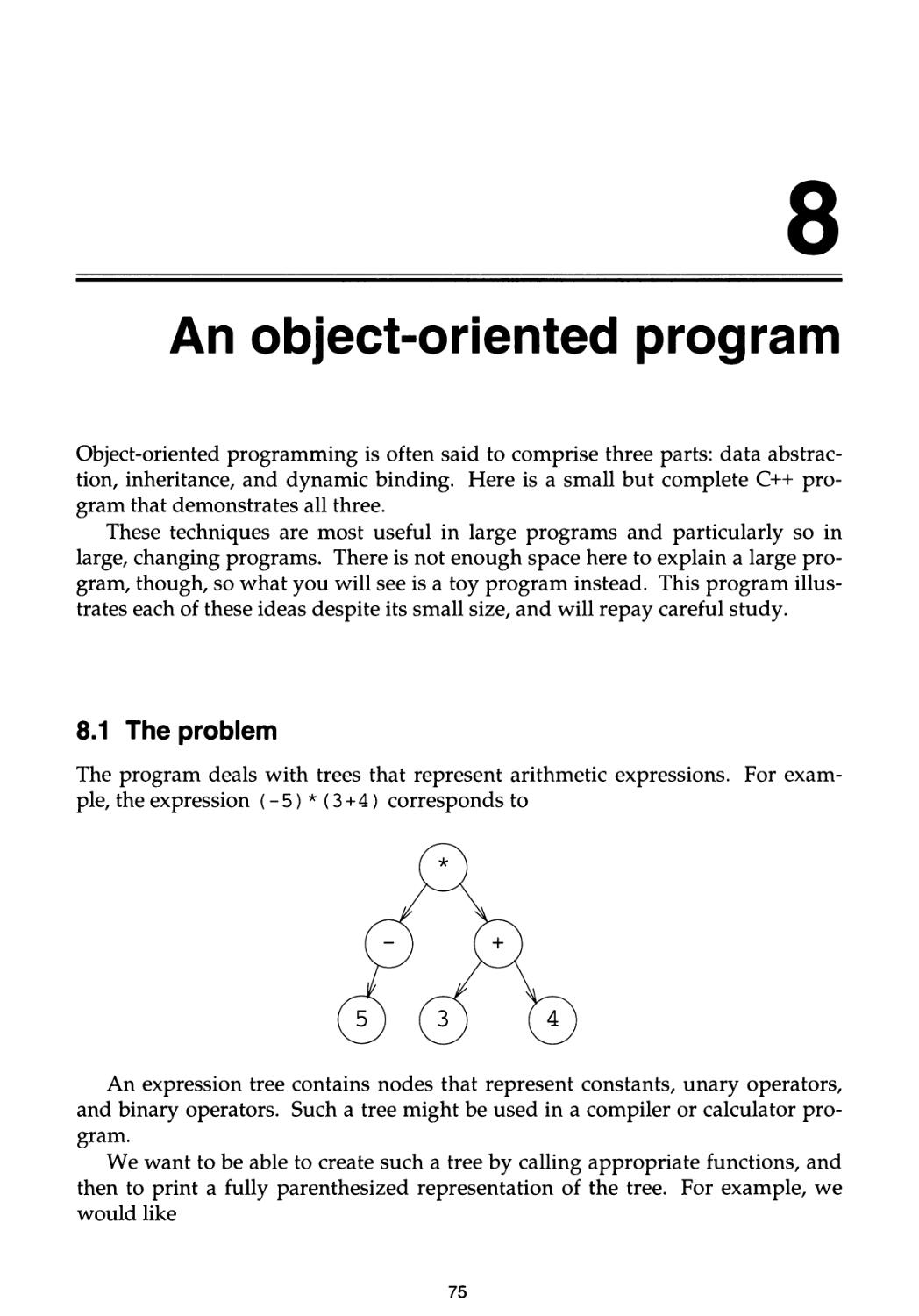 8.2 An object-oriented solution