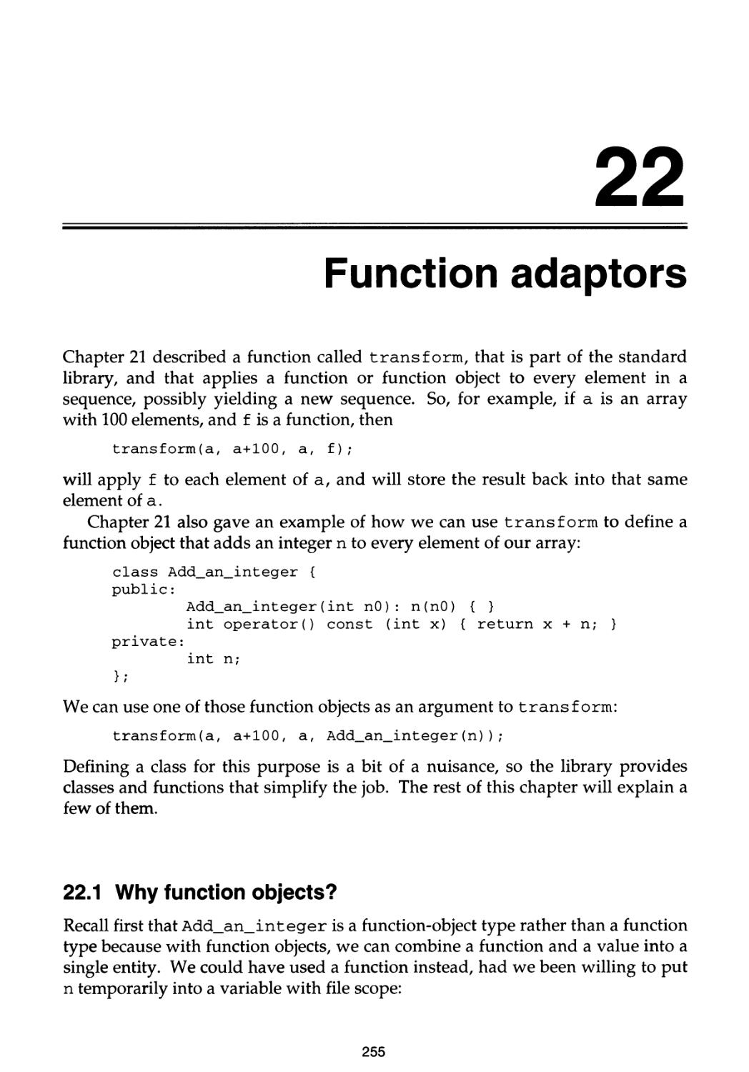 22.2 Function objects for built-in operators