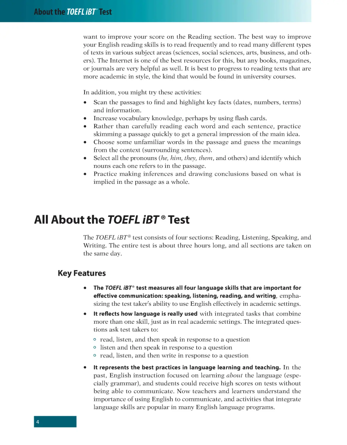 All About the TOEFL iBT® Test
