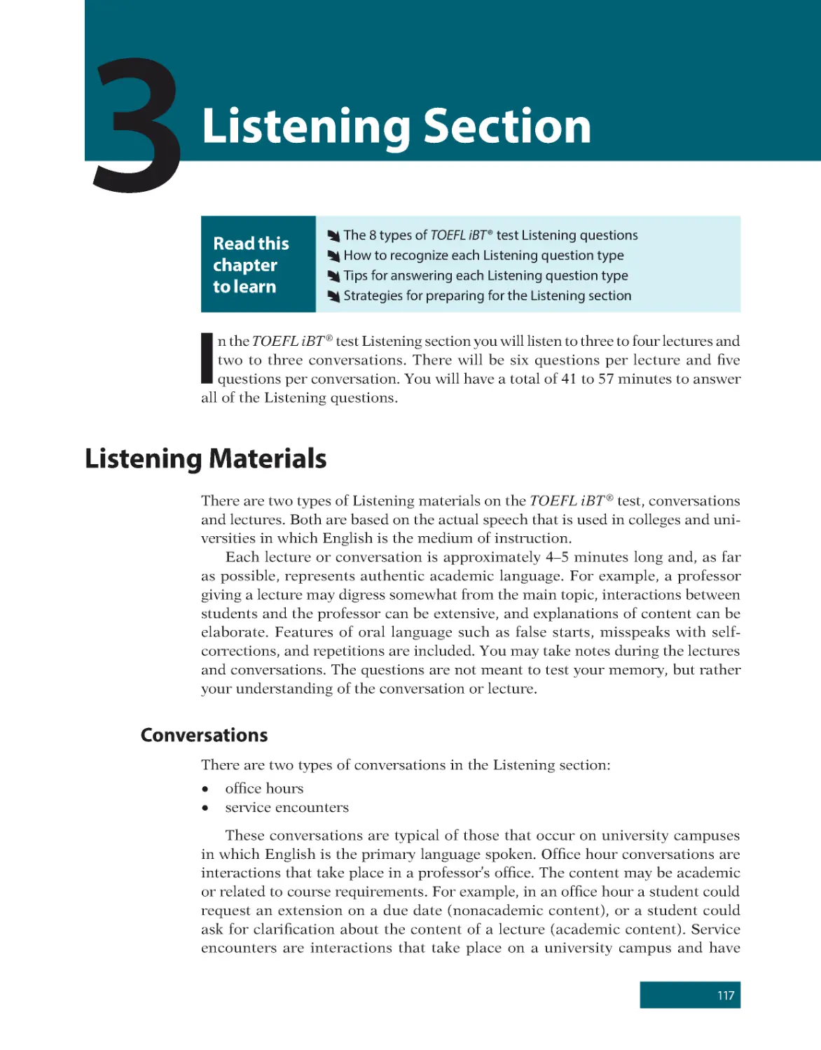 3 Listening Section
