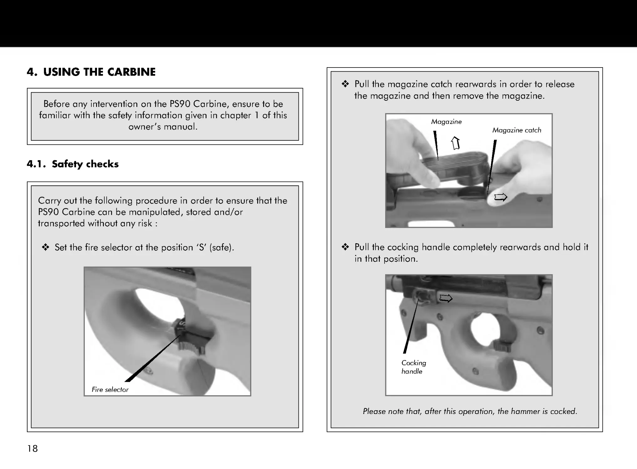 4. Using the carbine