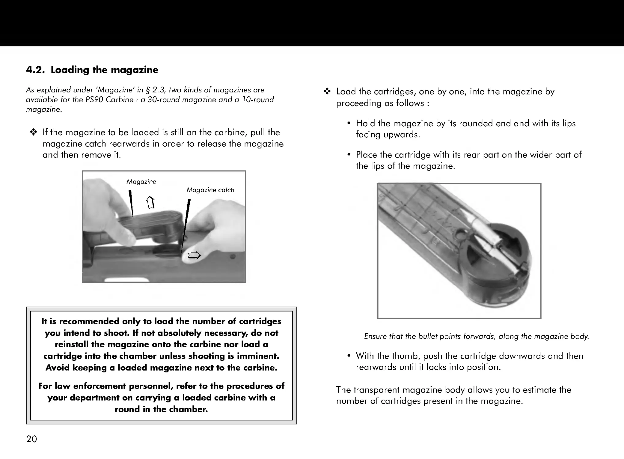 4.2. Loading the magazine