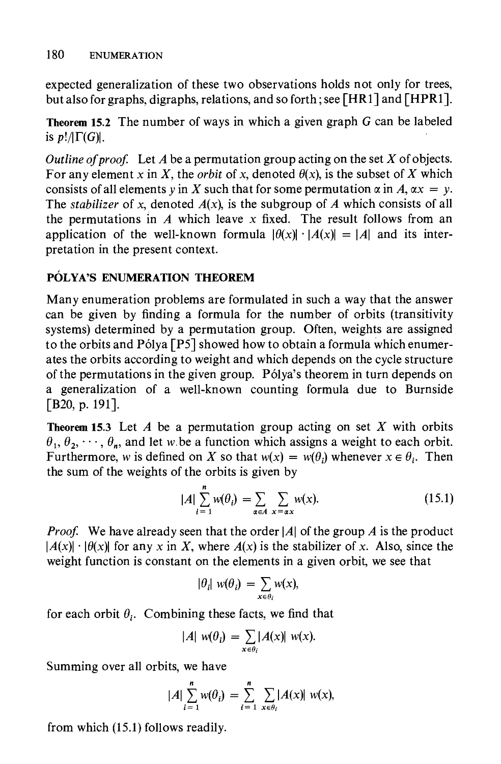 Polya's enumeration theorem