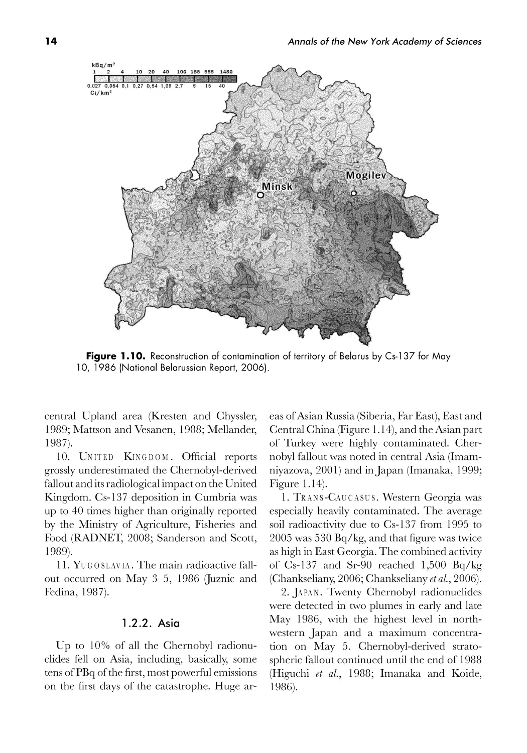 1.6. Lead Contamination
1.7. Evaluation of Population Doses
1.8. How Many Exposed to Contamination?