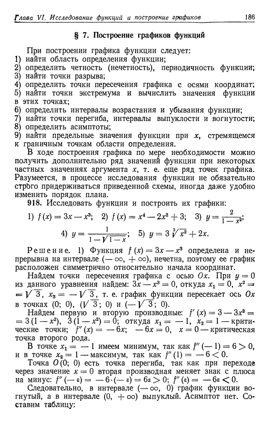 § 7. Построение графиков функций