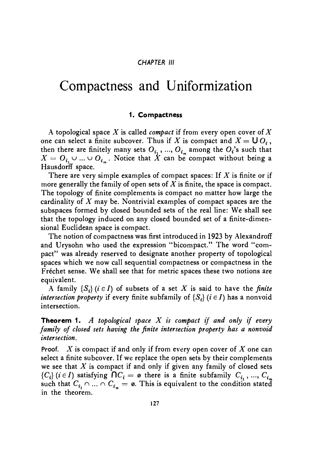 Chapter III Compactness and Uniformization