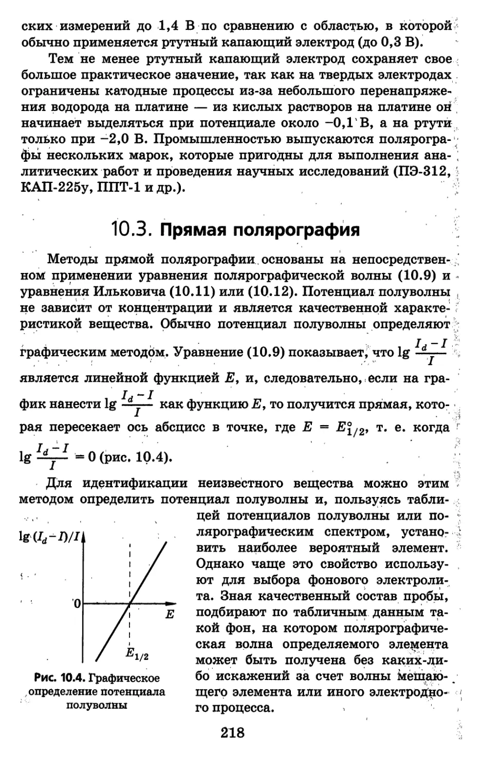 10.3. Прямая полярография