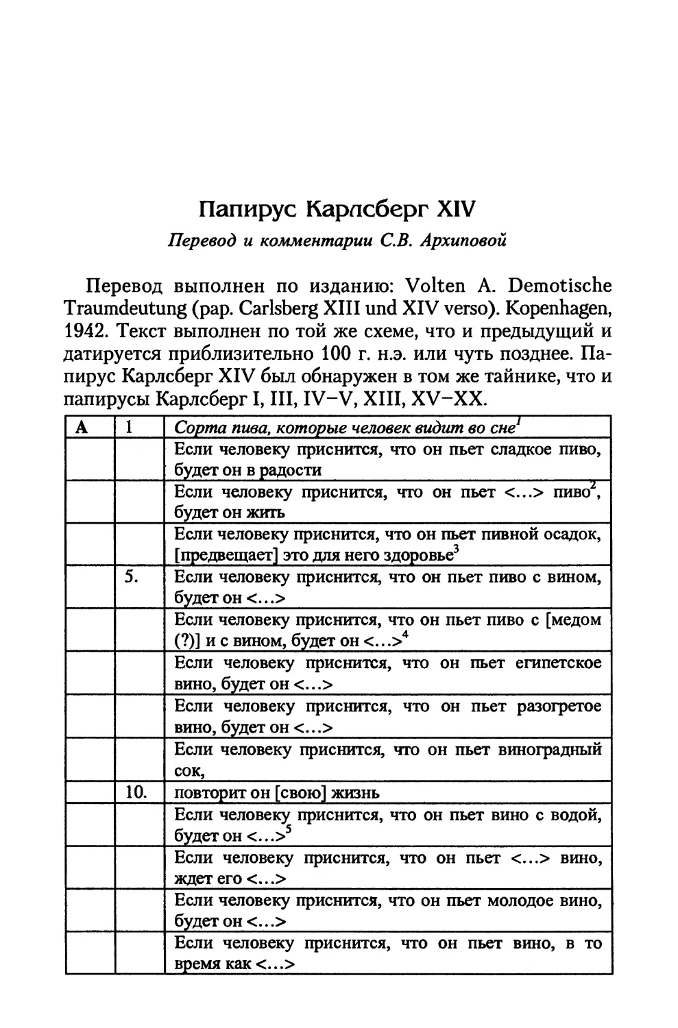 Папирус Карлсберг XIV