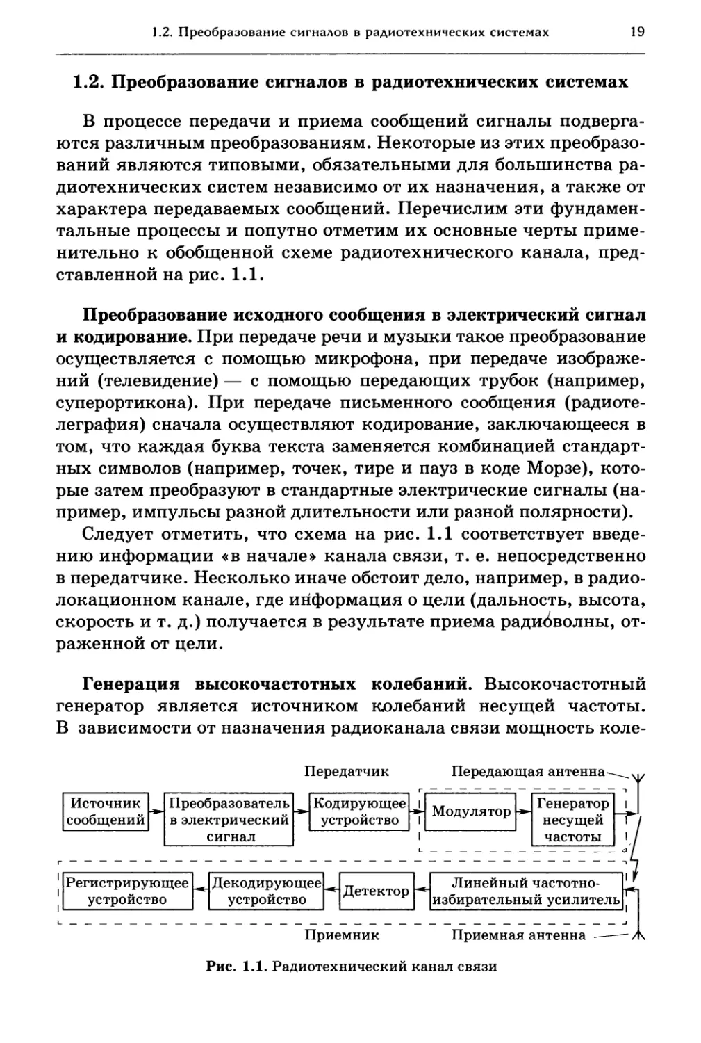 1.2. Преобразование сигналов в радиотехнических системах