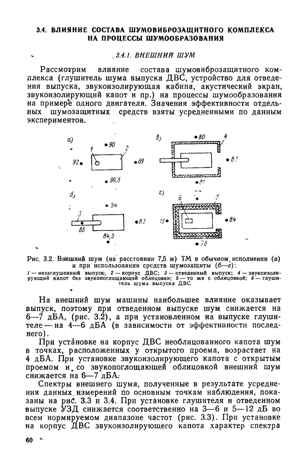 3.4. Влияние состава шумовиброзащитного комплекса на процессы шумообразования