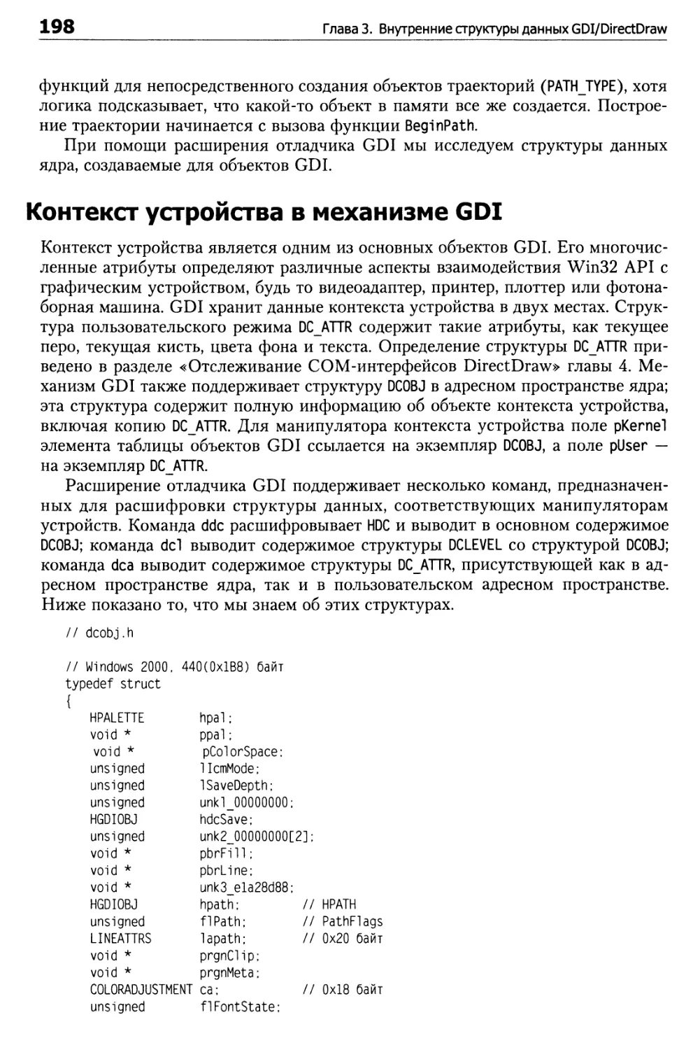 Контекст устройства в механизме GDI