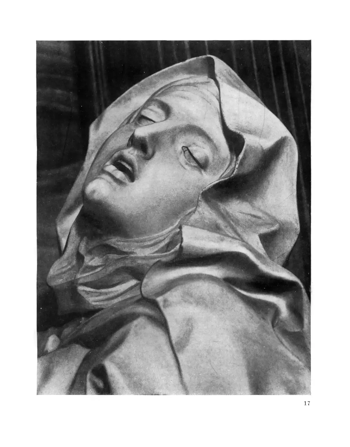 Вклейка. 17. Лоренцо Бернини. Видение св. Терезы. Голова святой. 1644-47 гг. Рим, церковь Санта Мария делла Виттория