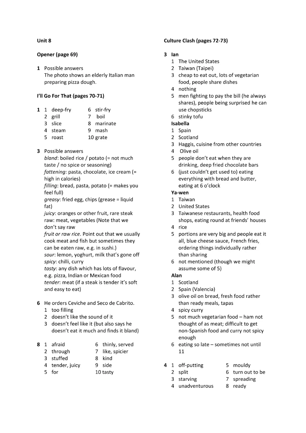 Outcomes intermediate. Students book answer key