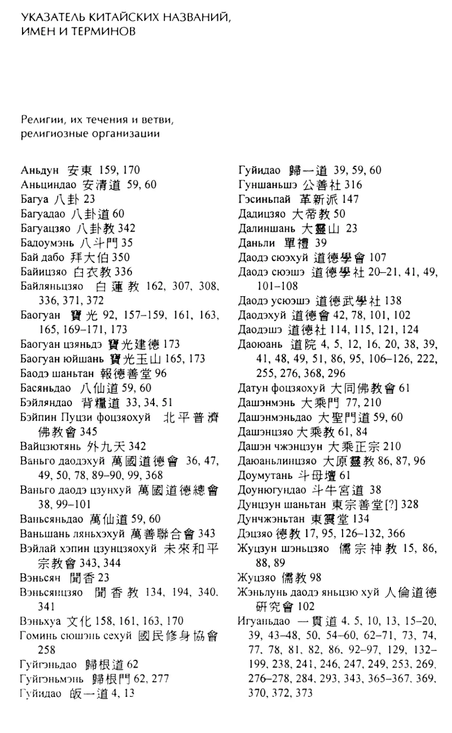 Указатель китайских названий, имен и терминов