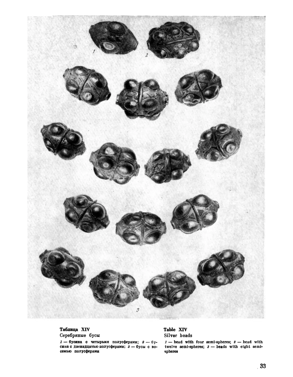 Таблица XIV. Серебряные бусы