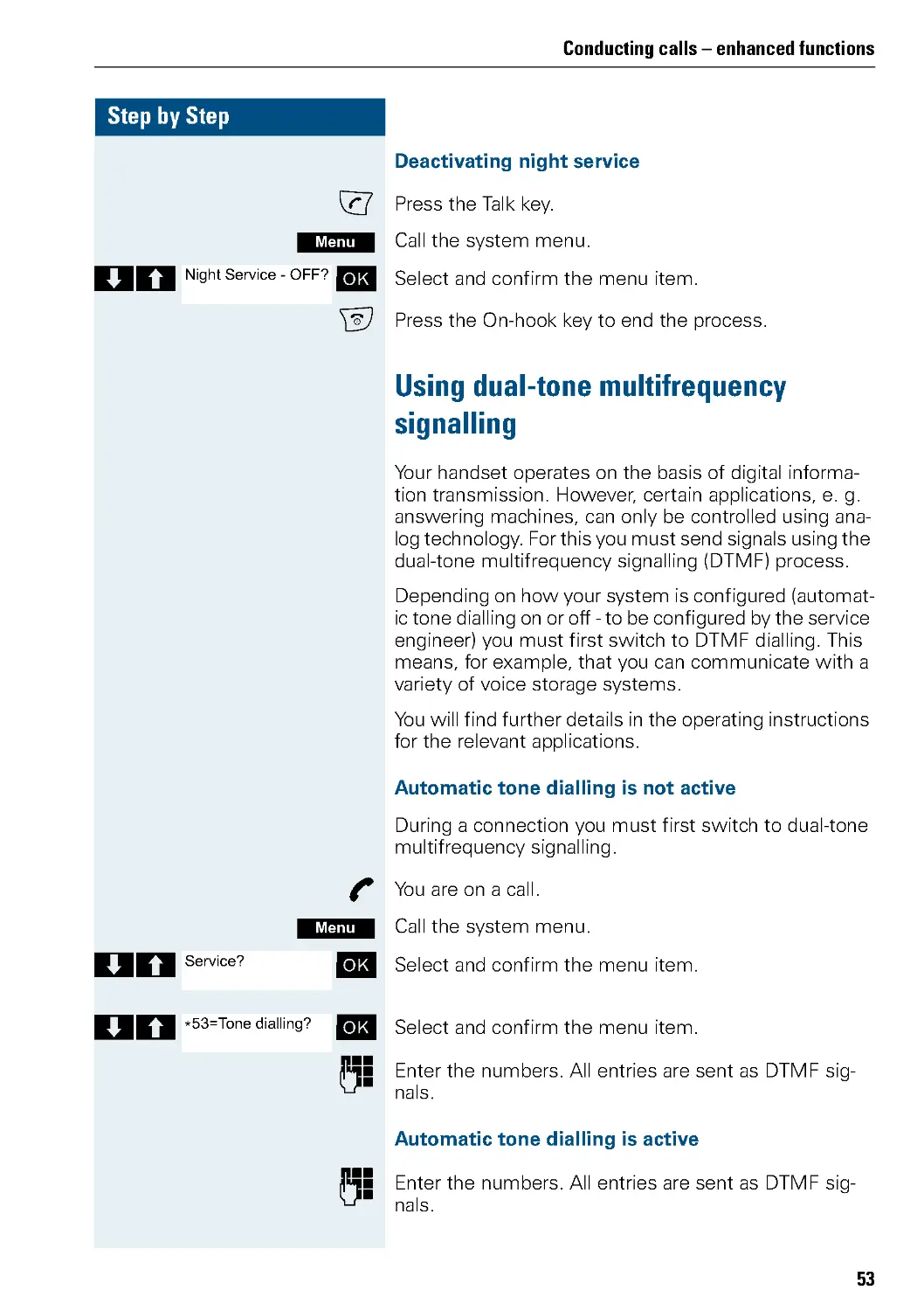 Using dual-tone multifrequency signalling