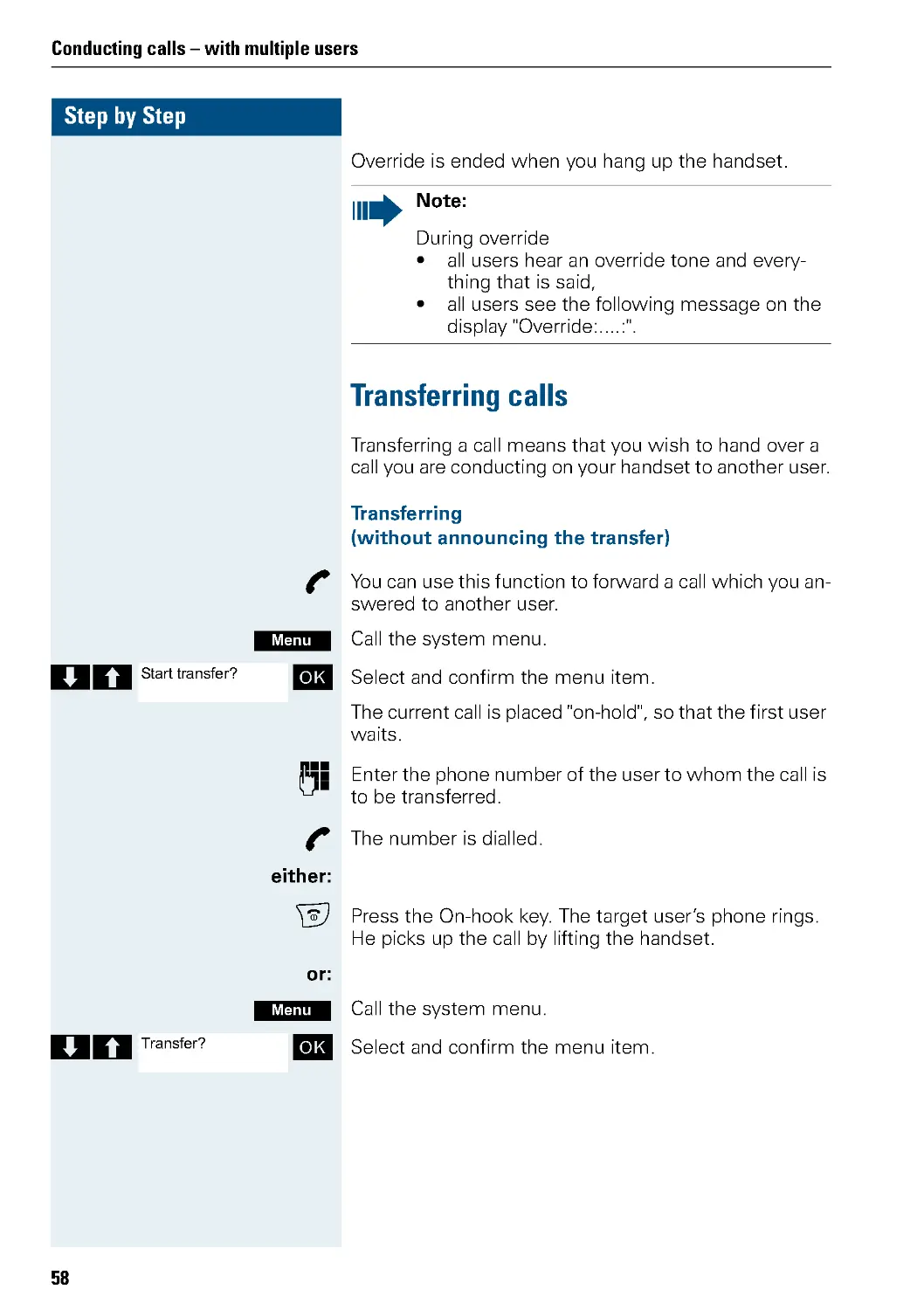 Transferring calls