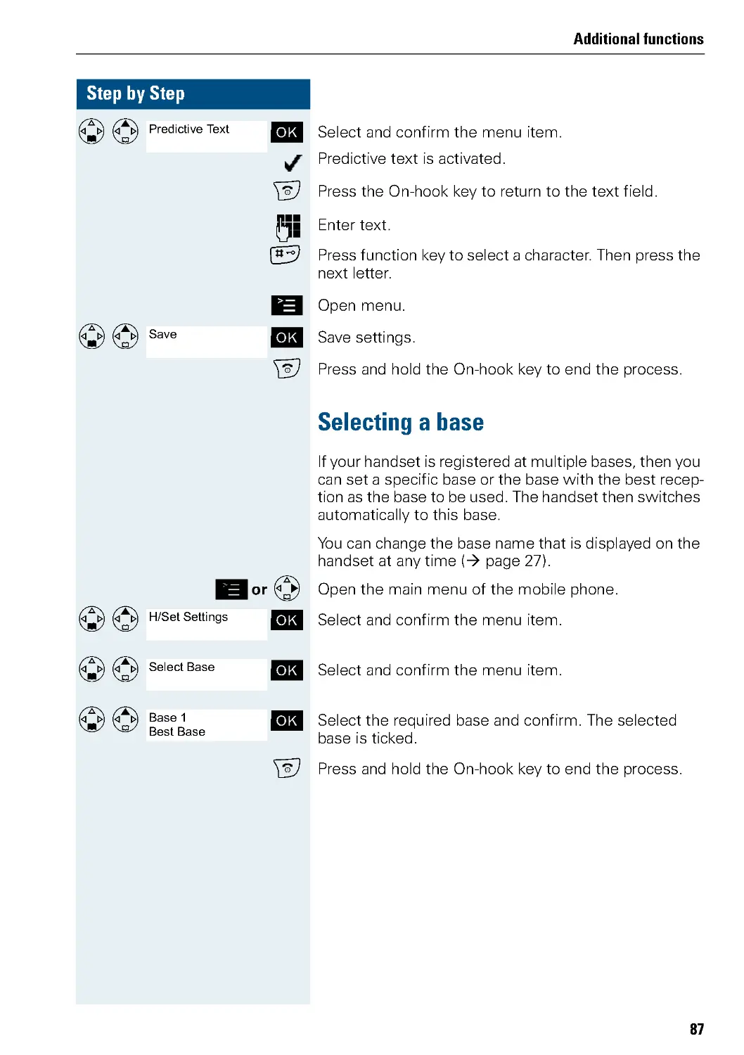 Selecting a base