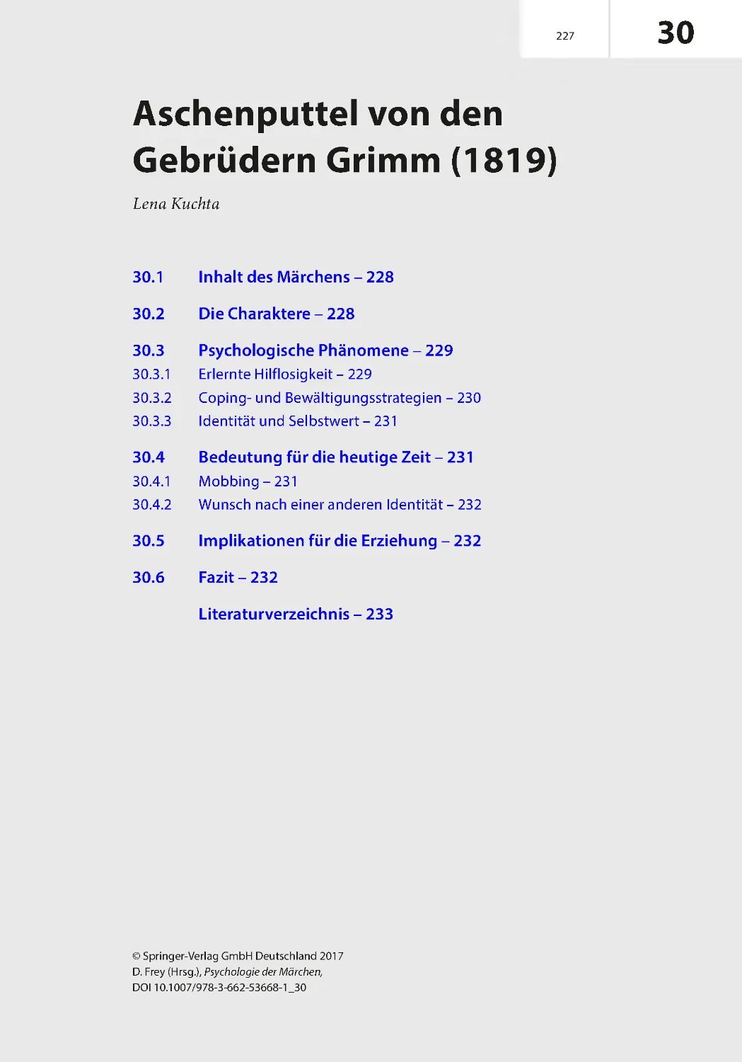 ﻿30 Aschenputtel von den Gebrüdern Grimm ø1819