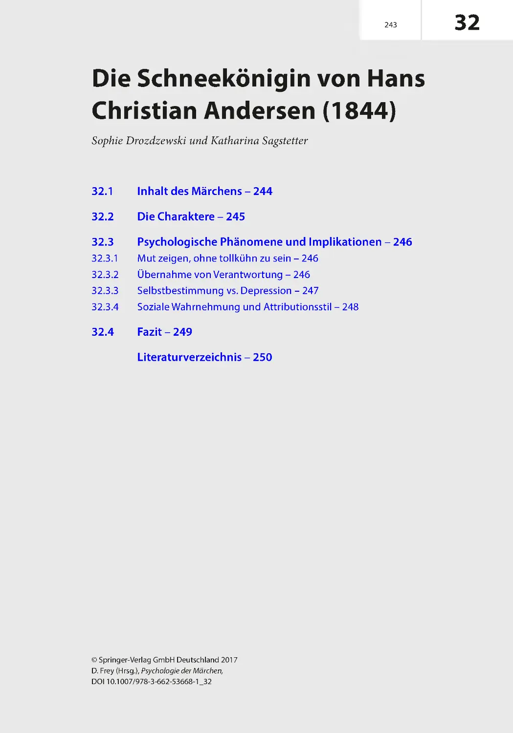 ﻿32 Die Schneekönigin von Hans Christian Andersen ø1844