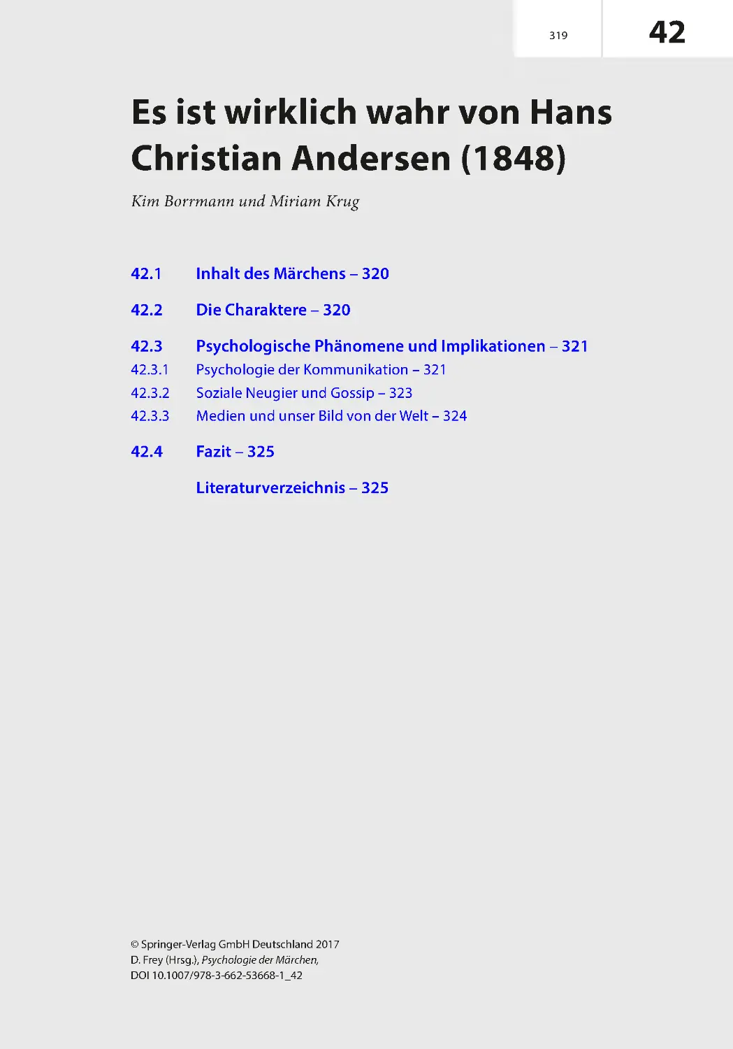 ﻿42 Es ist wirklich wahr von Hans Christian Andersen ø1848