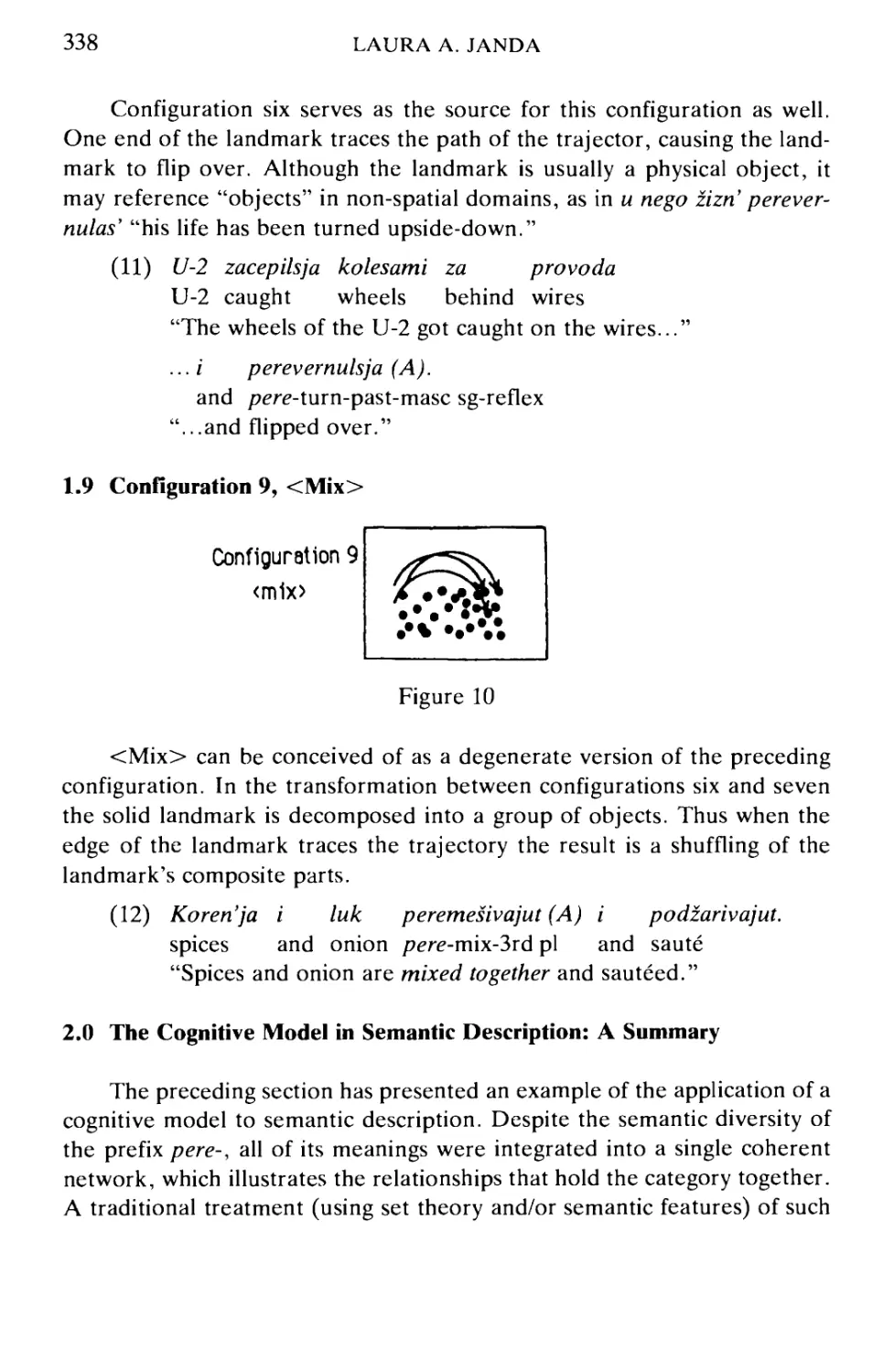 1.9 Configuration 9,  &lt;Mix&gt;
2.0 The Cognitive Model in Semantic Description: A Summary