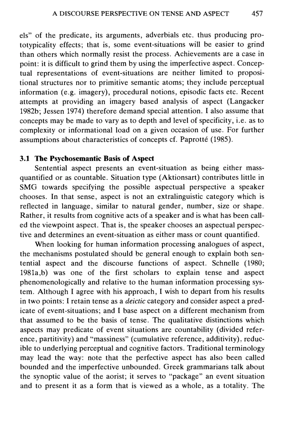 3.1 The Psychosemantic Basis of Aspect