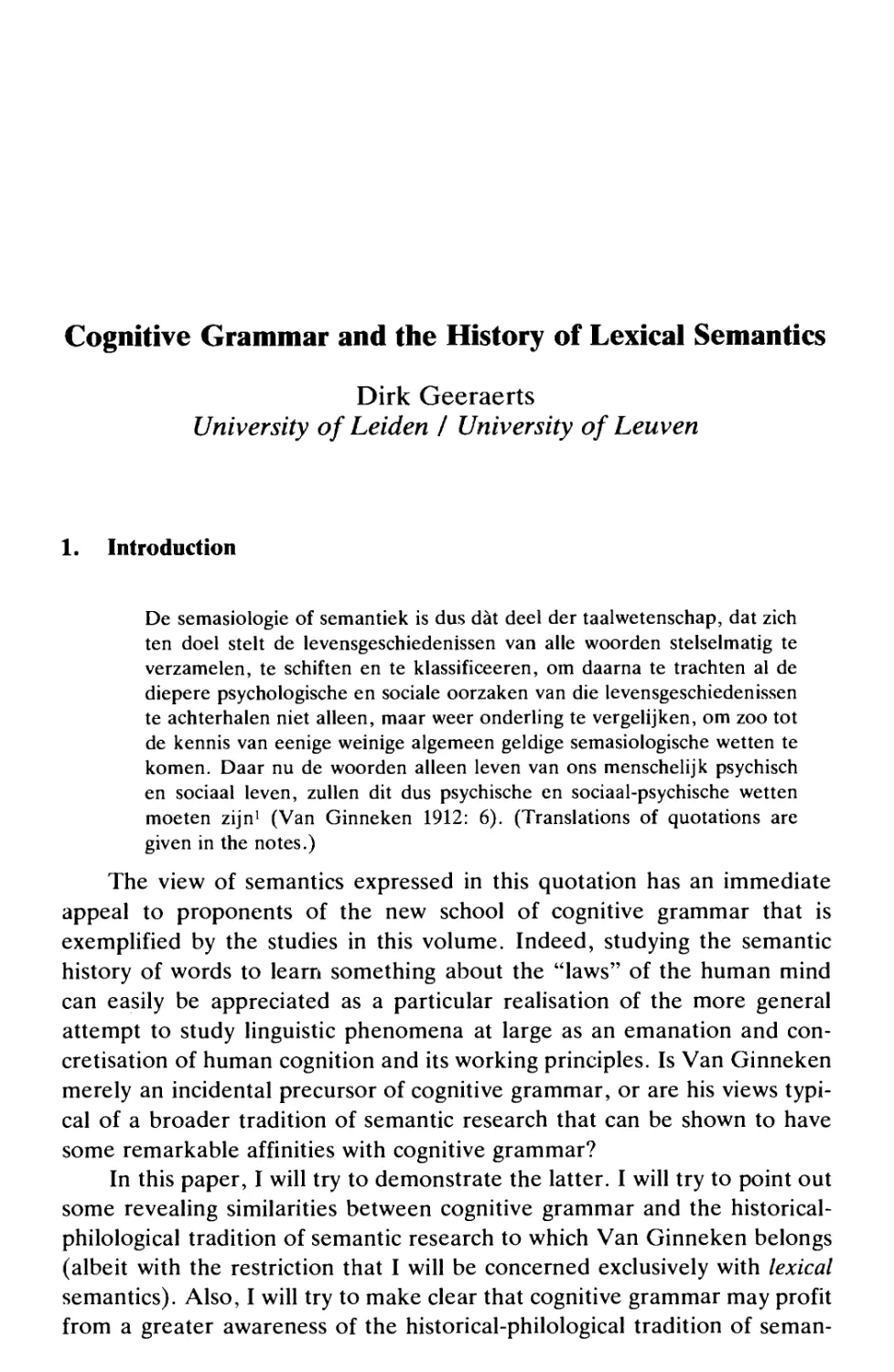 Cognitive Grammar and the History of Lexical Semantics