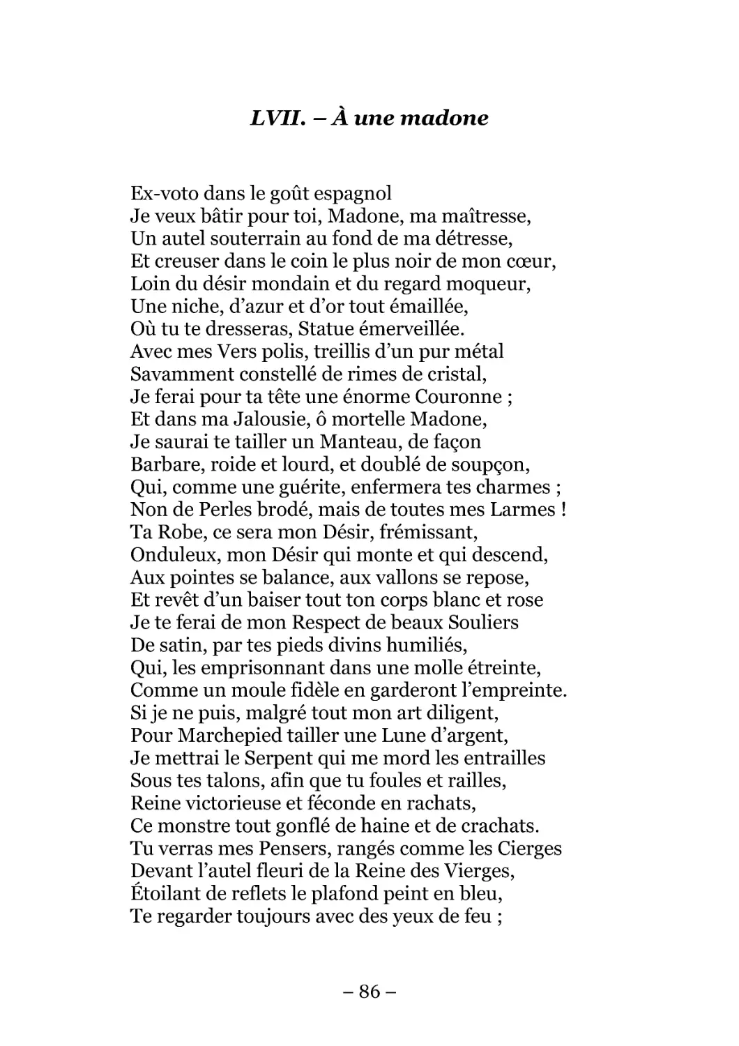 LVII. – À une madone