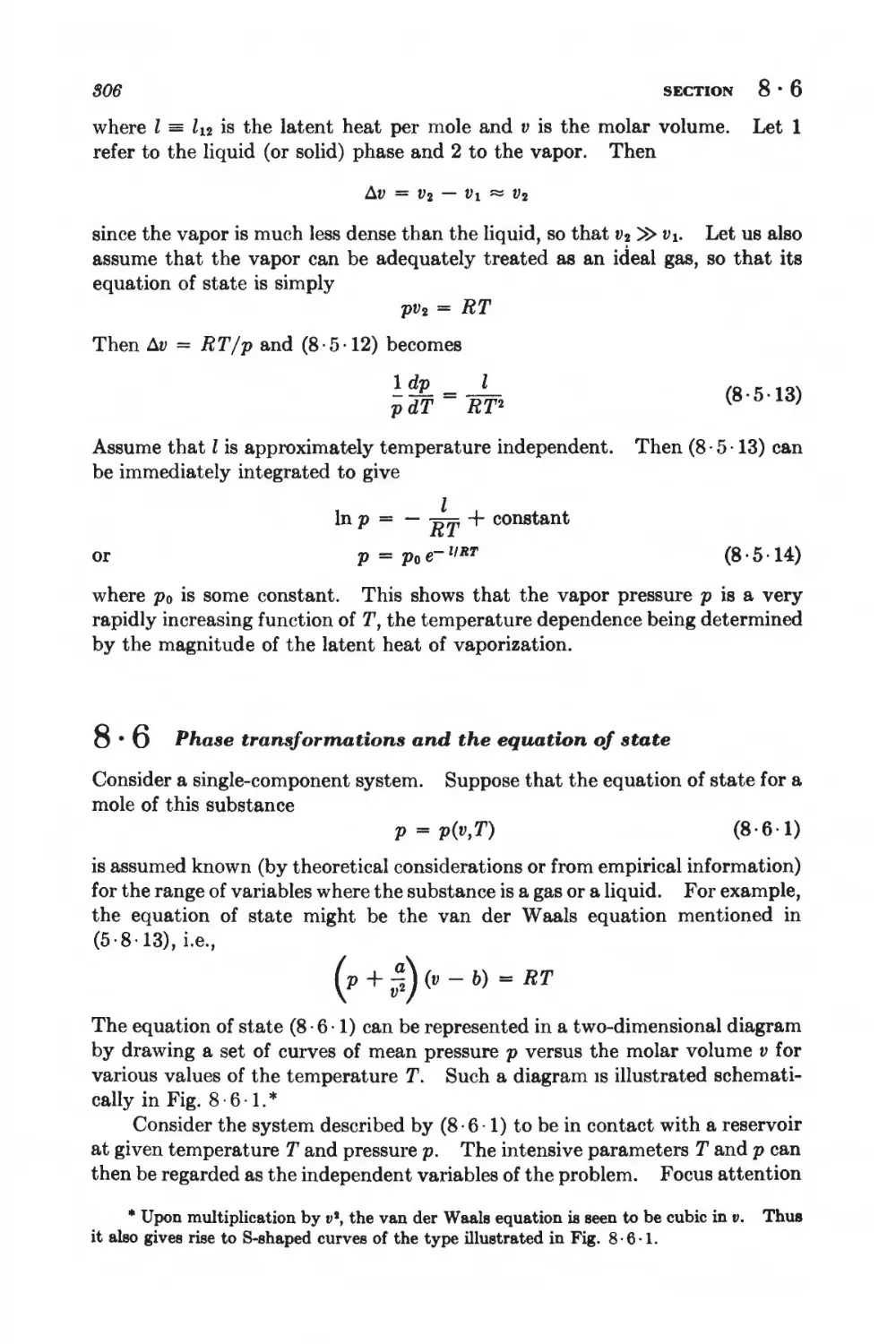 8.6 Phase transformations and the equation of state