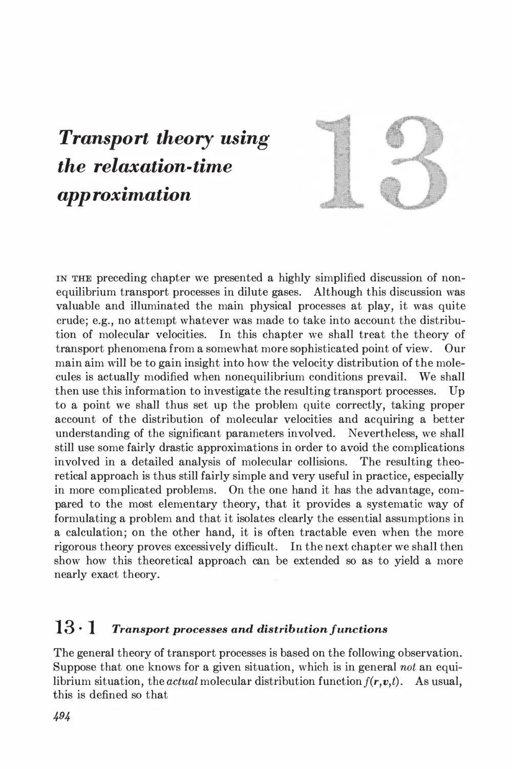 Chapter 13: Transport Theory Using the Relaxation-Time Approximation