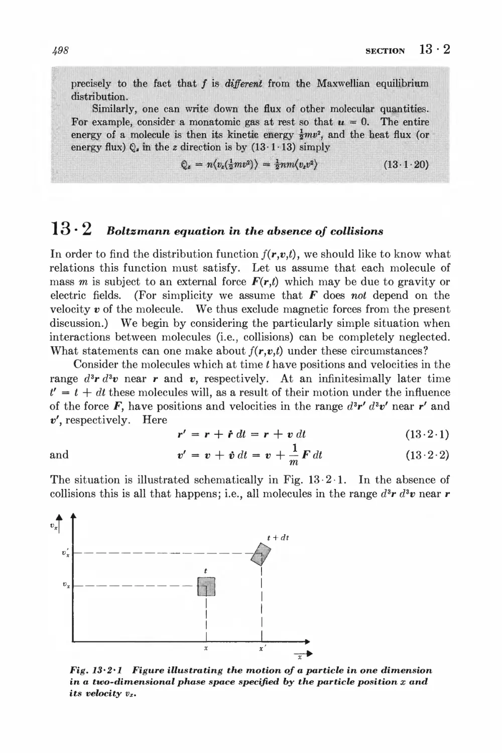 13.2 Boltzmann equation in the absence of collisions