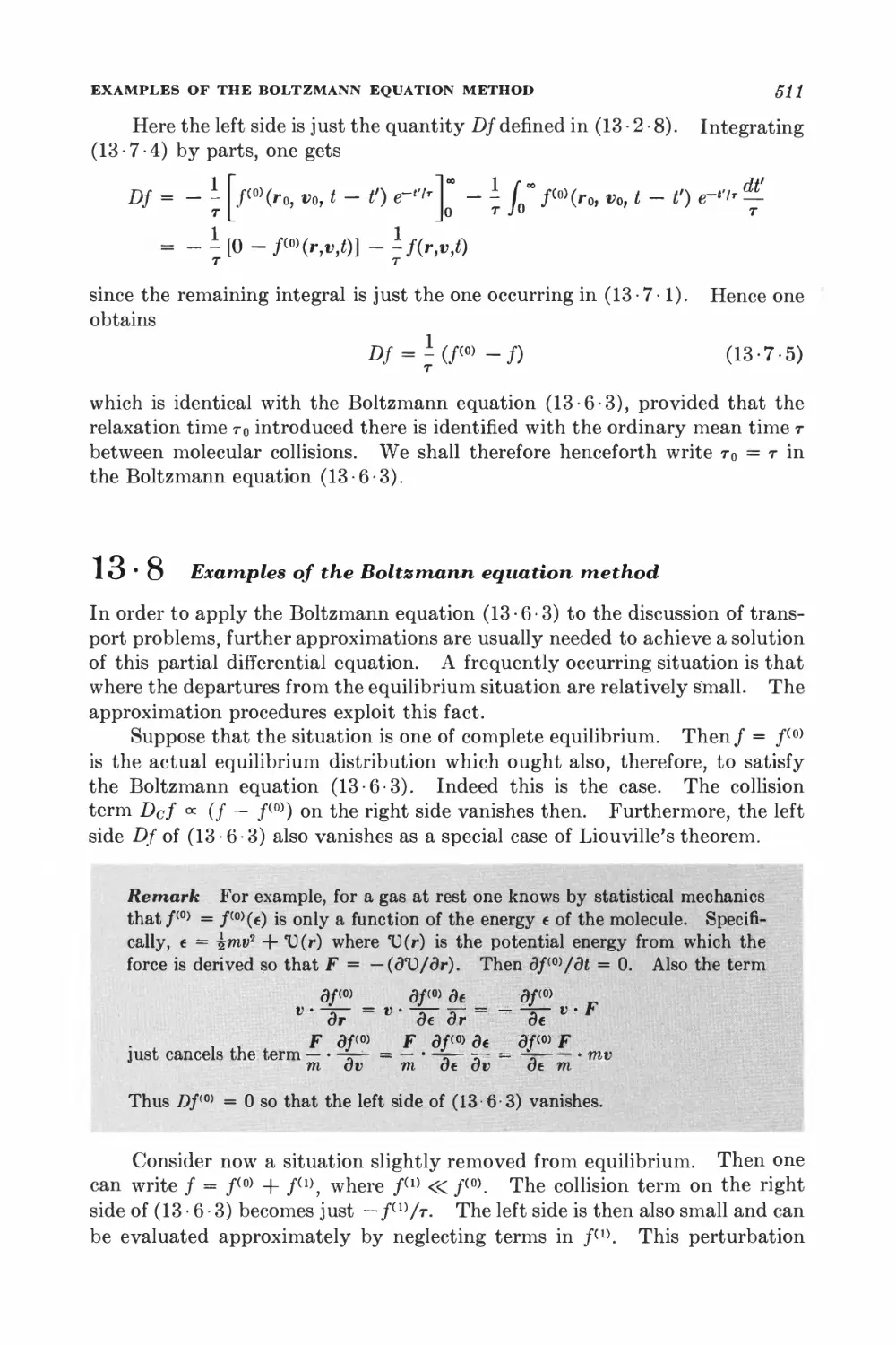13.8 Examples of the Boltzmann equation method
