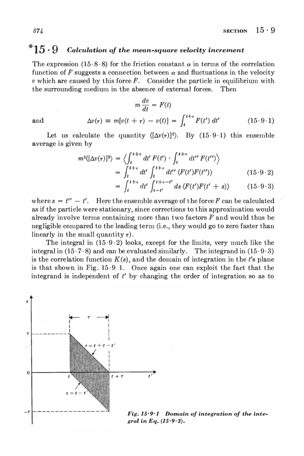 15.9 Calculation of the mean-square velocity increment