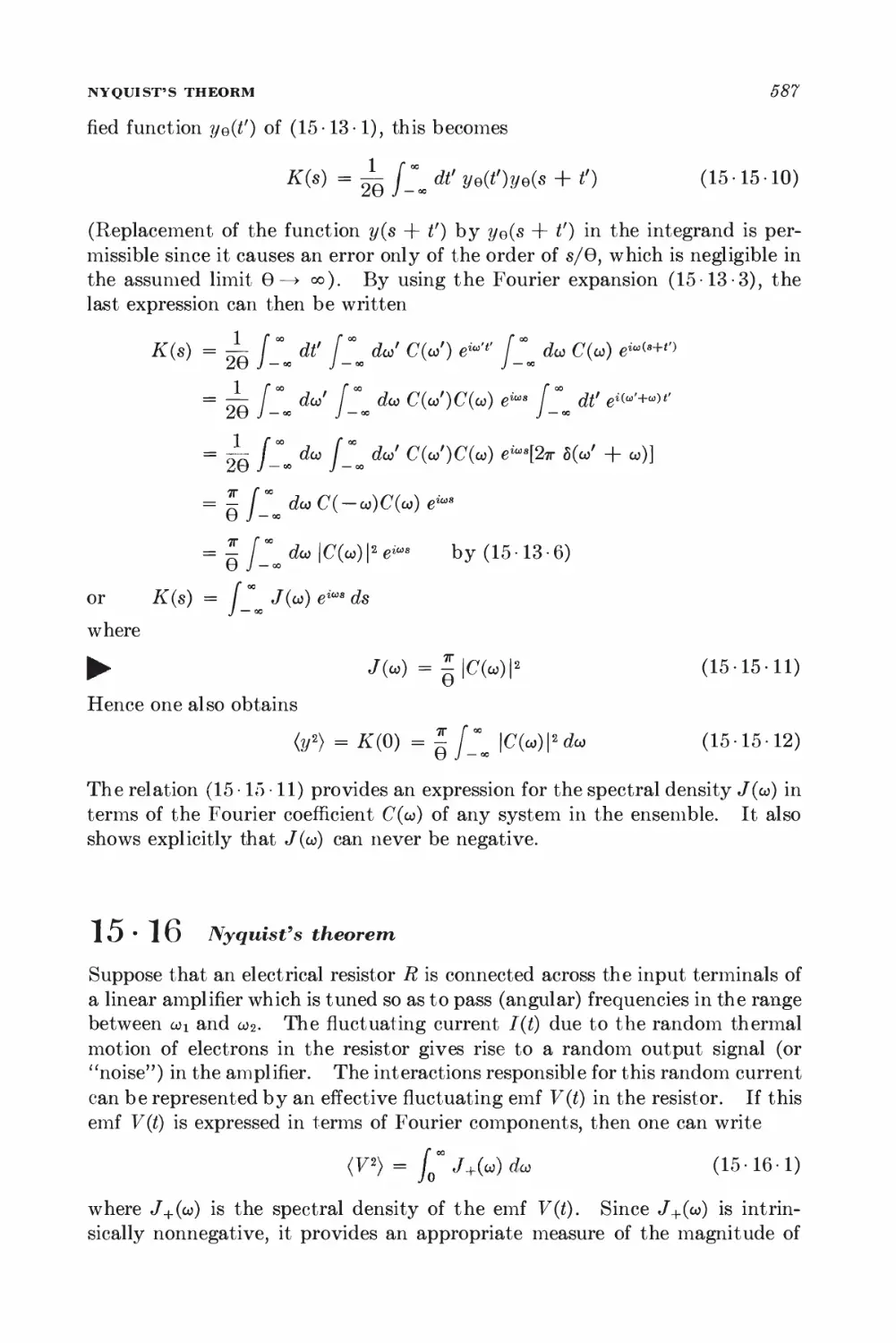 15.16 Nyquist's theorem