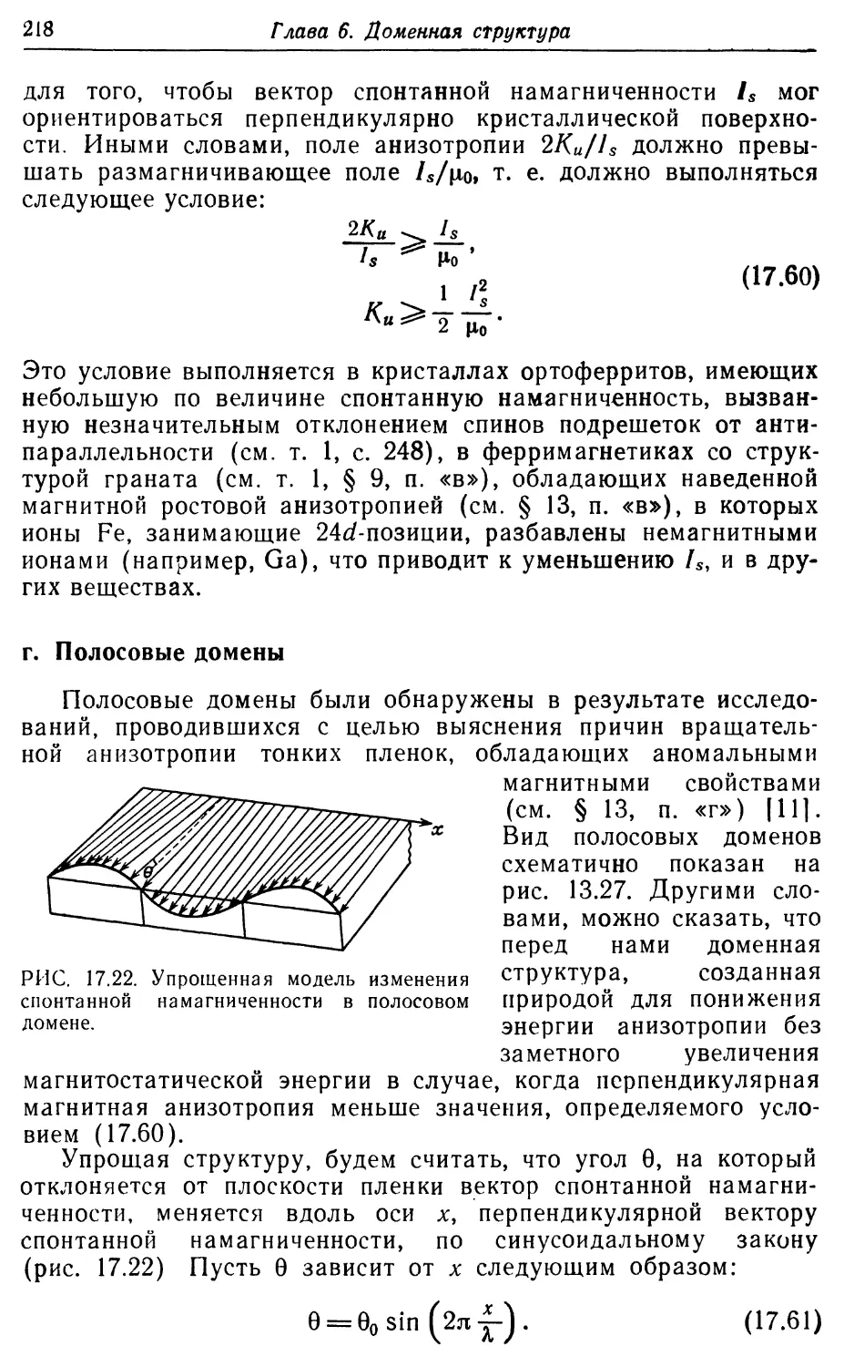 г. Полосовые домены