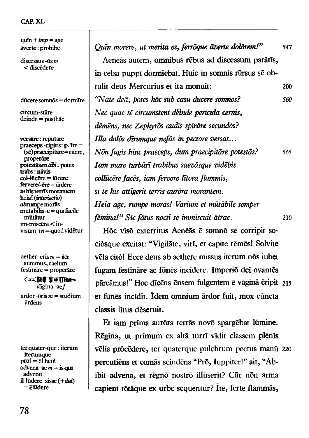 Lēctiō IV: v. 218–299