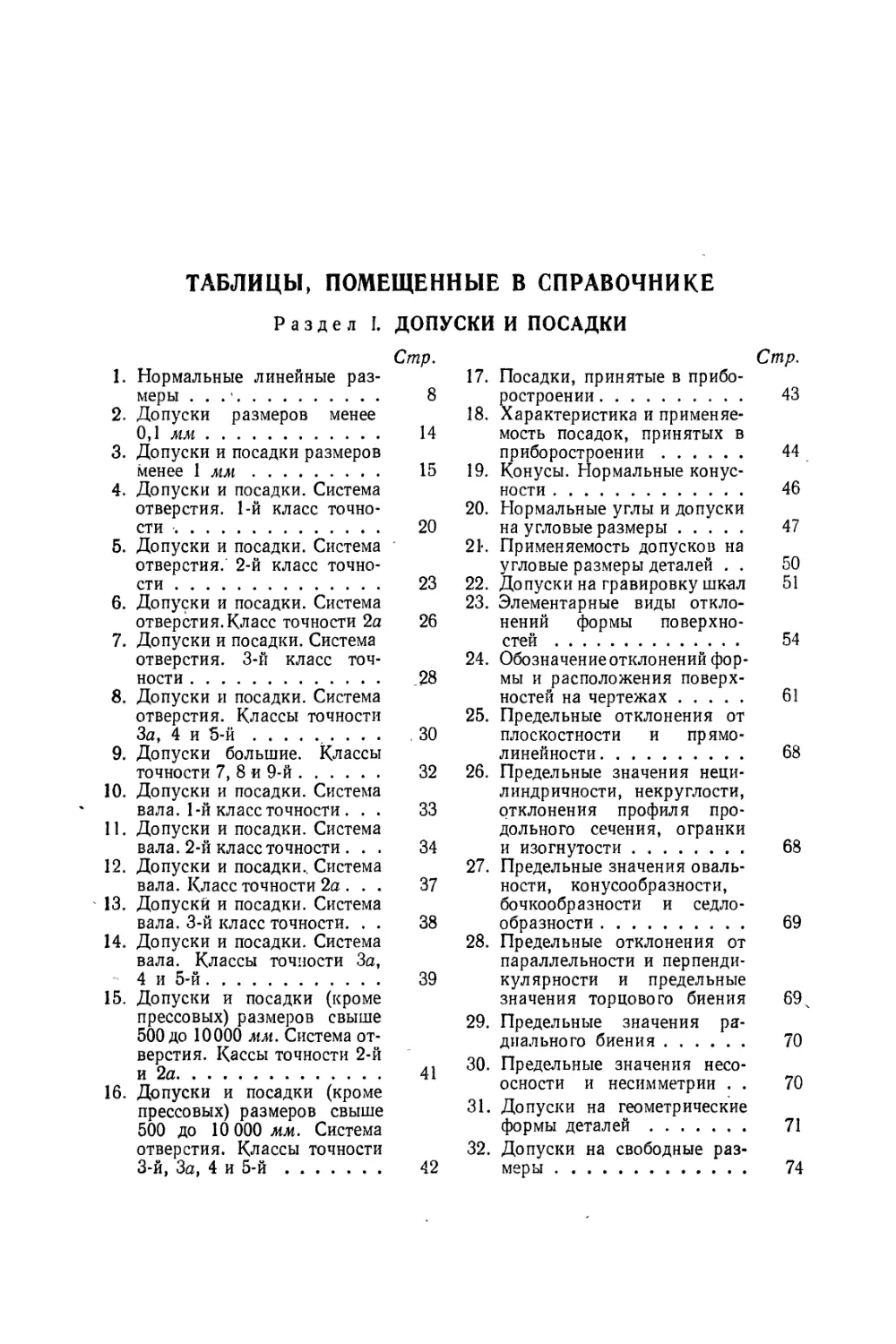 Таблицы, помещенные в справочнике