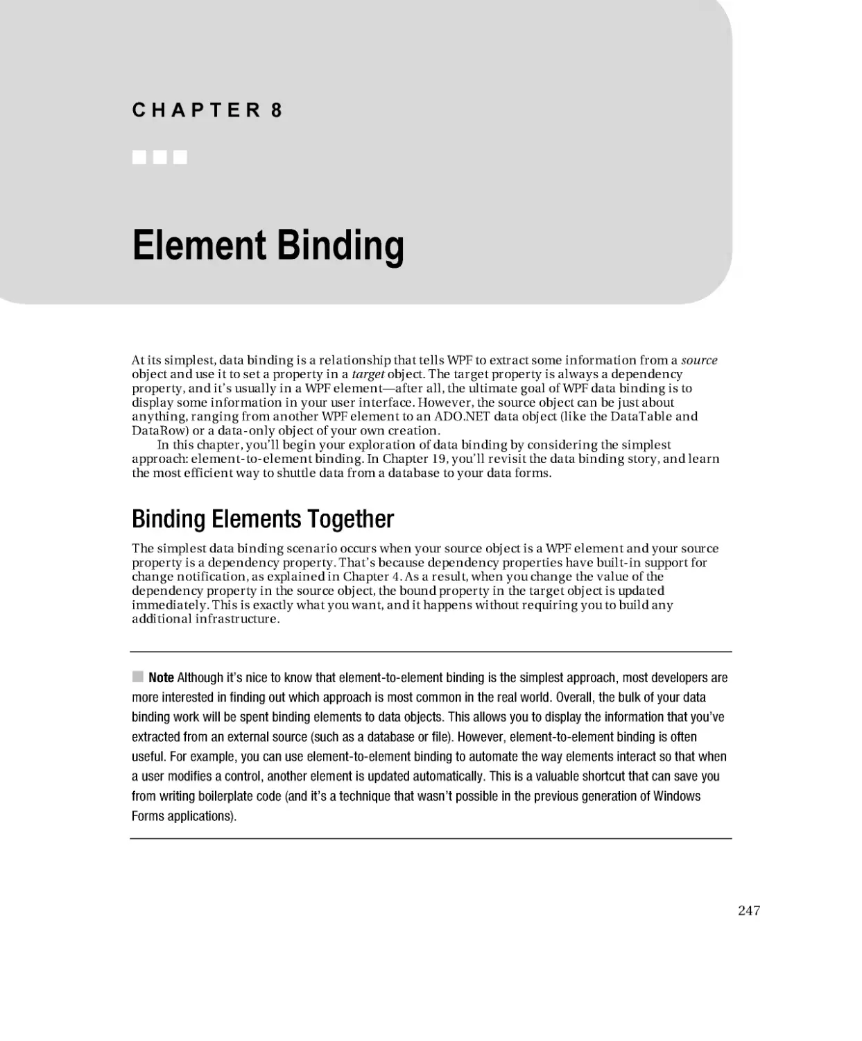 Element Binding