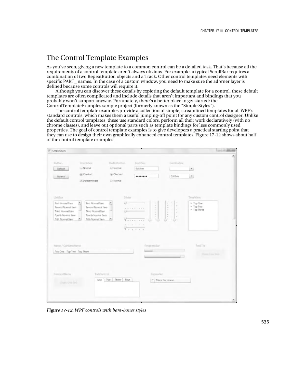 The Control Template Examples
